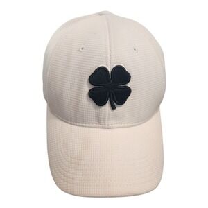 Black Clover Premium Clover 26 White Baseball Cap Memory Fit L/XL Live Lucky Hat